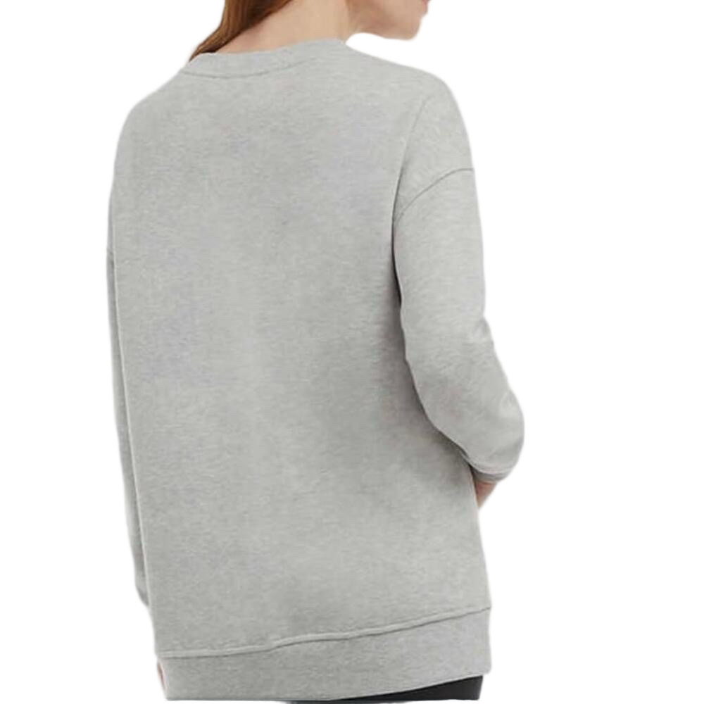 Danskin Ladies Sweatshirt Oversized Crewneck with Pocket Light Heater Grey Sz M - Picture 3 of 14